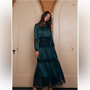 Johnny Was - Midnight Silk dress SIZE L NWT